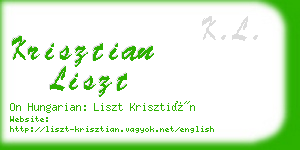 krisztian liszt business card